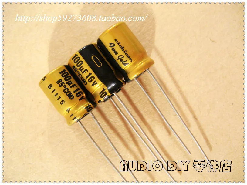 hot sale 30PCS/50PCS Electrolytic Capacitor for 100uF/16V Audio for FG Series free shipping