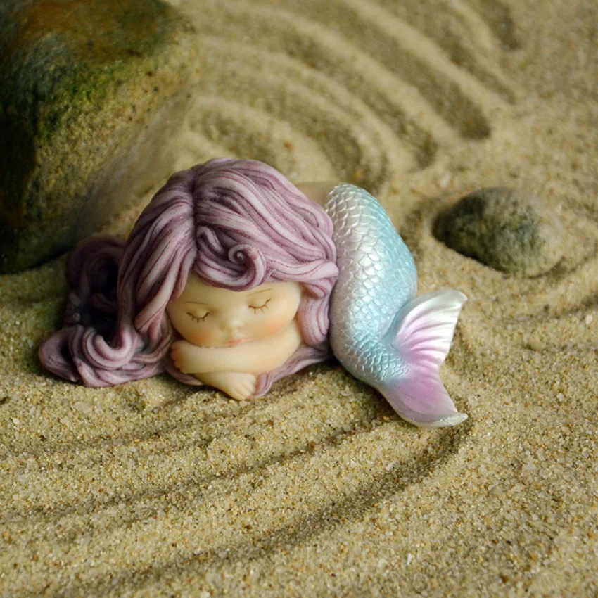 Креативные милые мини статуэтки в виде русалки аксессуары микро сказочные