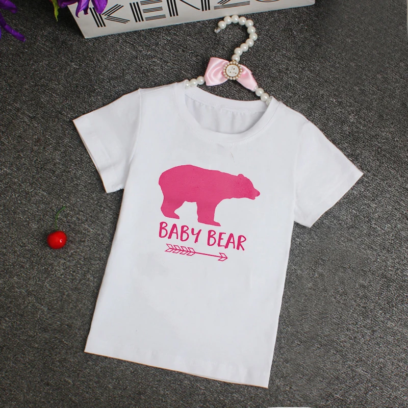 

DERMSPE Summer Kids Girls Boys Cute Soft Cartoon Cotton Short Sleeve Letter Print Clothes Children Tops Baby Kids T-shirt White