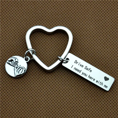 2 Моя любовь keychain.gif t для жены. Безопасный брелок для ключей. подарок бойфренда. Всегда возвращайся домой к нам с подвеской-брелоком - Цвет: 2