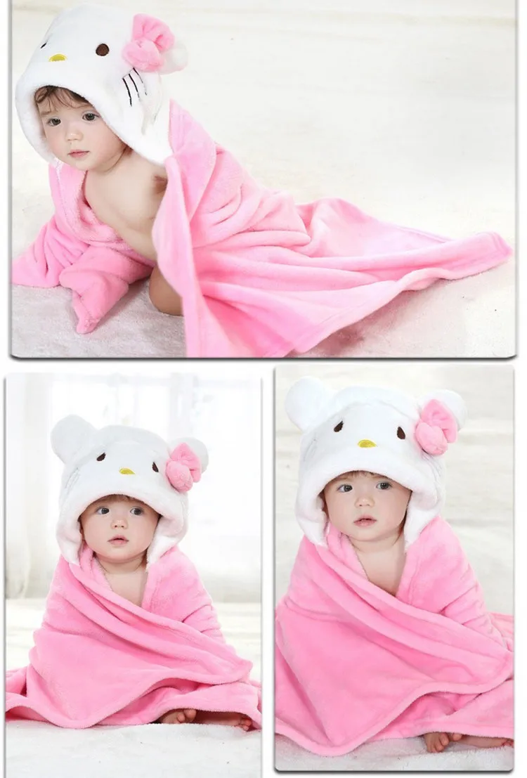 Лидер продаж мягкий милый банный халат с рисунком для малышей детские полотенца