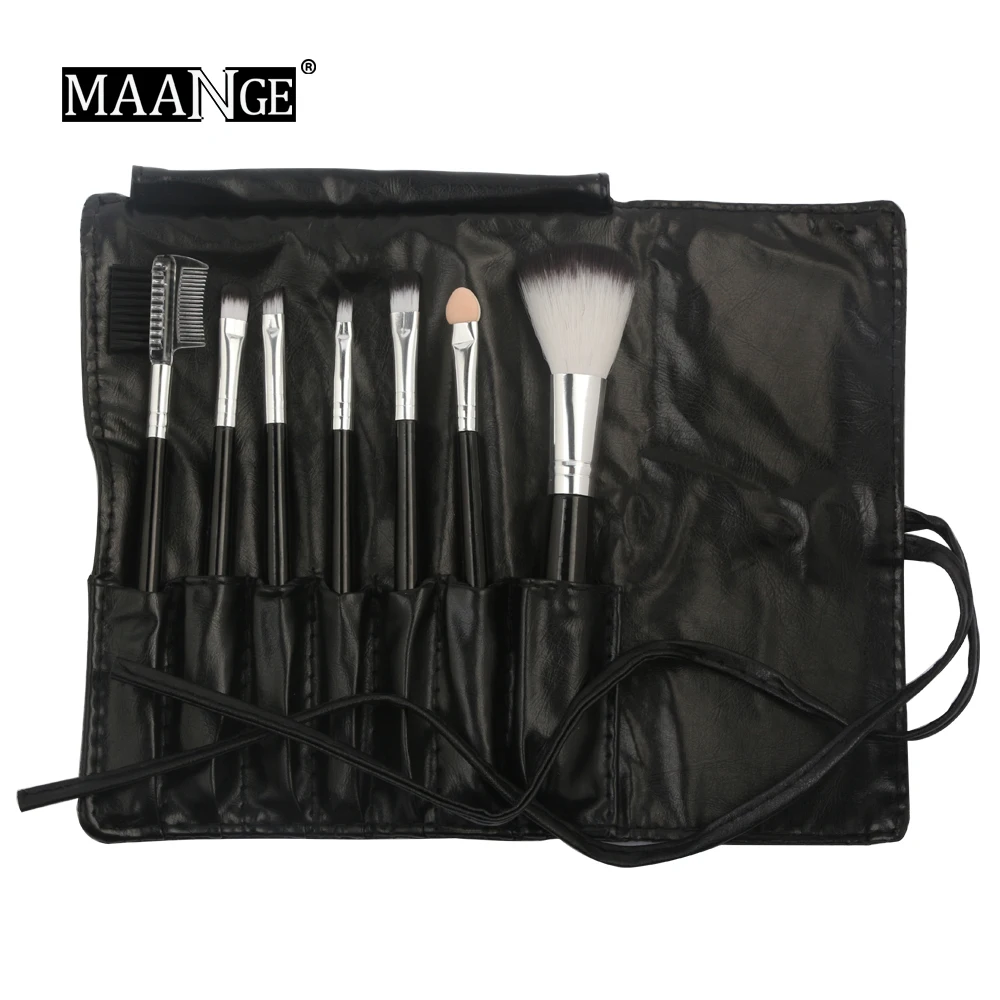 MAANGE Pro, 18-22 шт., кисти для макияжа, основа для румян, губ, теней, ресниц, хайлайтер, Кисть для макияжа, набор кистей, Pincel Maquiagem - Handle Color: 7PCS