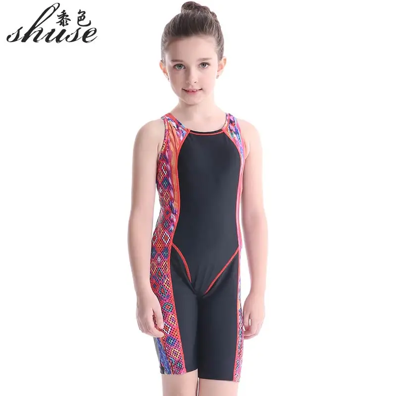 2017 спортивные купальники для девочек детский купальный костюм одежда плавания