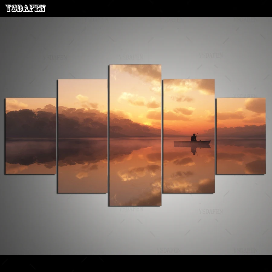 

HD print olieverf Film modulaire foto Scenery poster kind room decor woondecoratie 5 stks canvas art z454