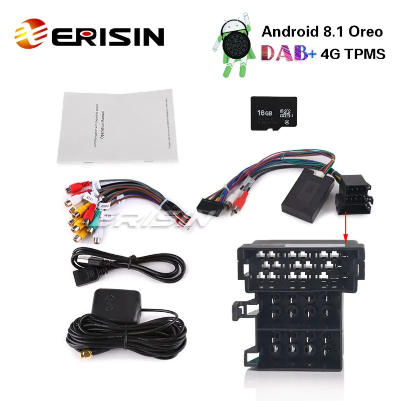 Erisin ES3670F 7 &quotAndroid 8 1 автомобильный стерео DAB + gps WiFi CD OBD Bluetooth TPMS 4G для Fiat Bravo