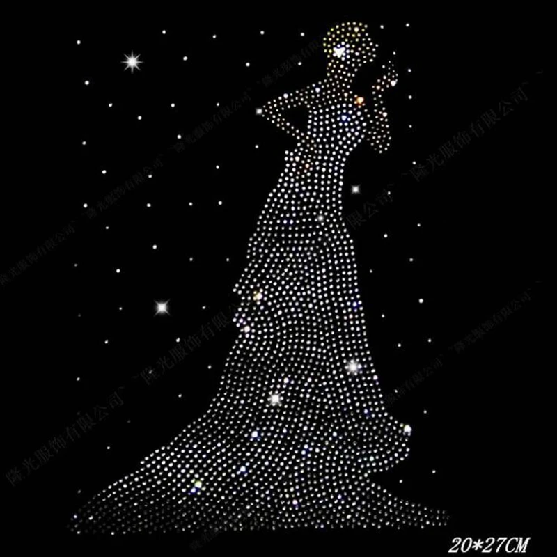 Платье для девочки с кристаллами стразы горячей фиксацией Переводные модели