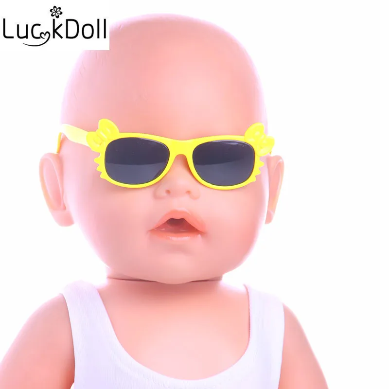 Солнцезащитные очки LUCKDOLL в форме бабочки подходят для кукол 43 см лучший подарок