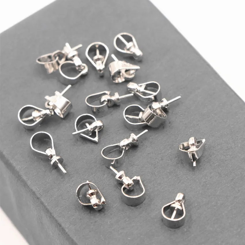 Серебряная Пряжка для подвесок сделай сам аксессуары ожерелья браслета 50 шт.