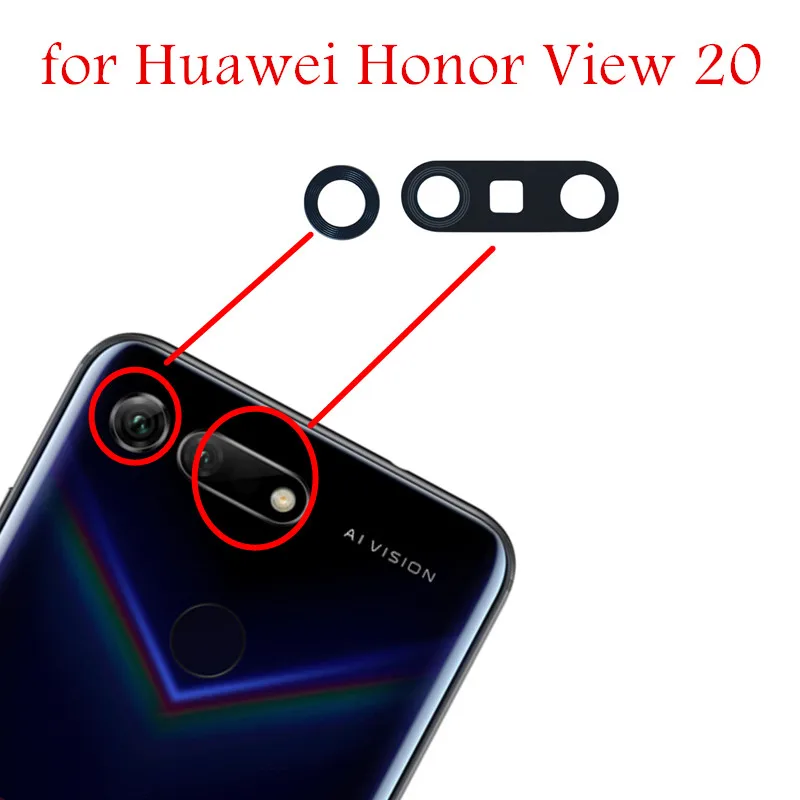 2pcs/Set for Huawei Honor View 20 Back Camera Glass Lens Rear with 3M Glue V20 Replacement Repair Parts | Мобильные телефоны и