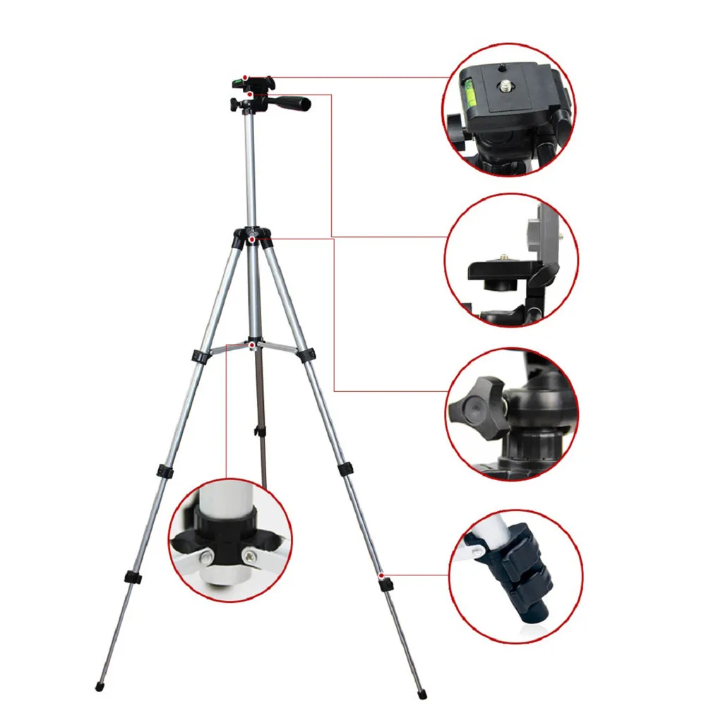 Portable Camera Tripods with Quick Release Plat Rocker Arm Clips for Canon Nikon Sony Camcoder Phone Projector Stand |