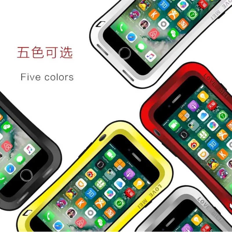 Powerful Shockproof Water Resistant Dust Proof Metal Alu Phone Protective Housing Case Cover for iPhone 7 Plus 4.7&quot 5.5 inch |
