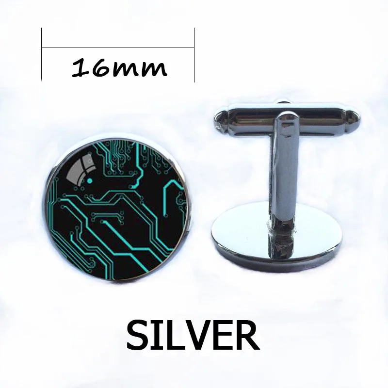 1 пара запонки для компьютера с рисунком|sleeve buttons|geek cufflinkscomputer circuit board |