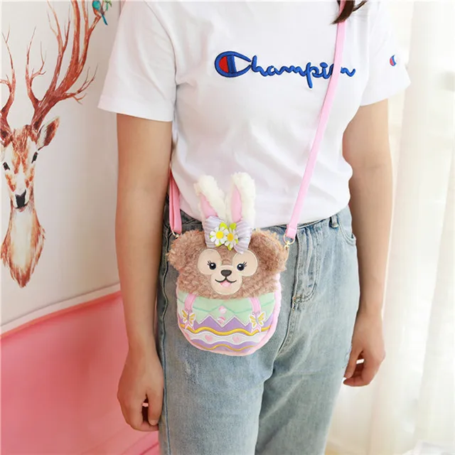 double face duffy 1 шт. Аниме Минни Микки Пасхальный медведь Даффи ширлимей плюшевые кошельки мягкие животные кукла Двойная Сумка подарки - Цвет: double face duffy