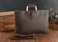 genuine leather men bag leisure mens crazy house lbag business messenger bags portable briefcase laptop purse handbag 3033