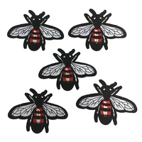 iron on patches bee embroidered patch badge for clothes backpacks sewing stickers honeybee embroidery appliques10pcslot