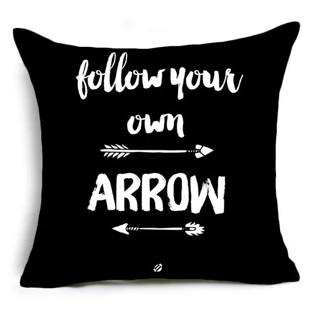 Пословица письмо полиэстер Веселая наволочка слова черный и белый наволочки