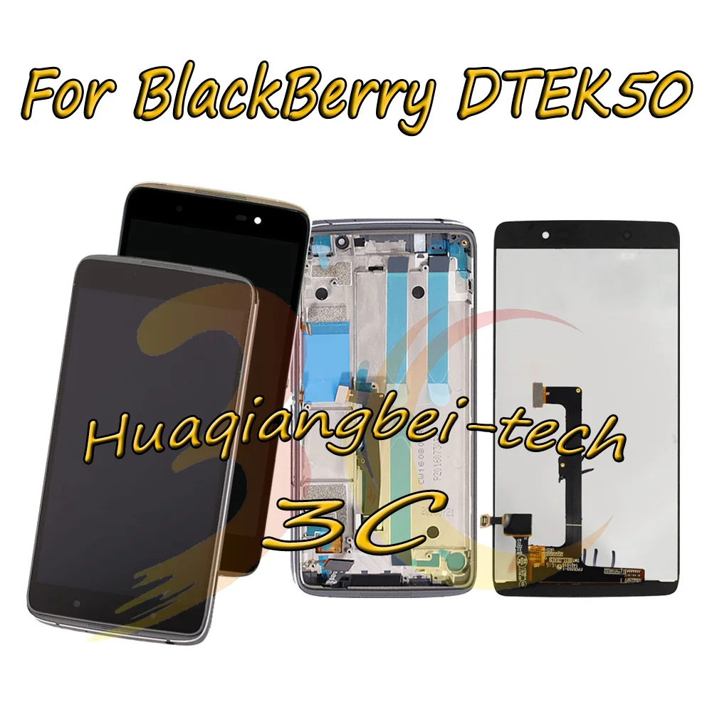 5.2'' New For RIM BlackBerry DTEK50 STH100-1 / Neon STH100-2 Full LCD DIsplay + Touch Screen Digitizer Assembly Frame Cover |
