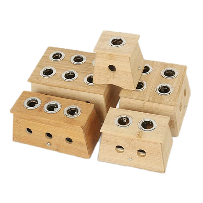 Bamboo Moxa прижигание коробка иглоукалывание релаксационный ролик палочка держатель шеи руки тела акупунктурный массаж прижигание терапия устройство