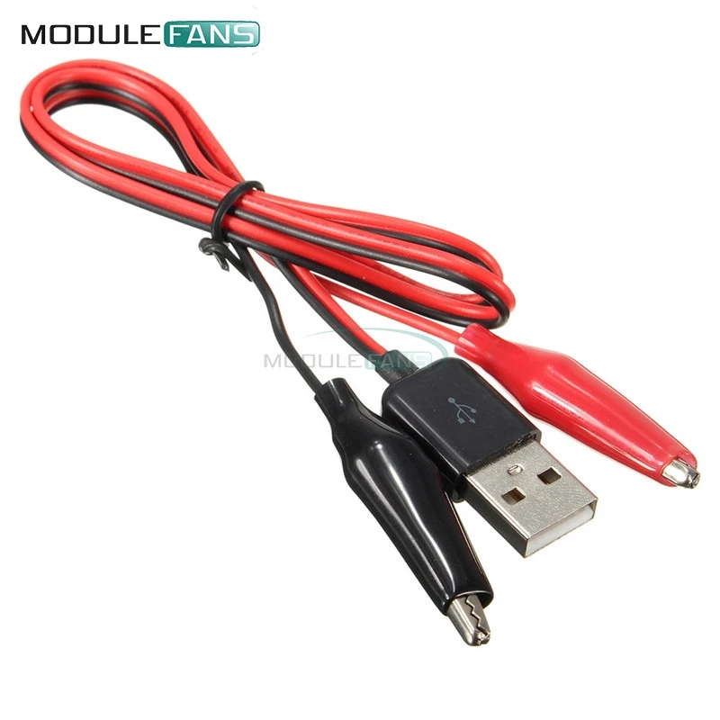 Испытательные зажимы типа крокодил к USB разъему папа кабель адаптера 60 см