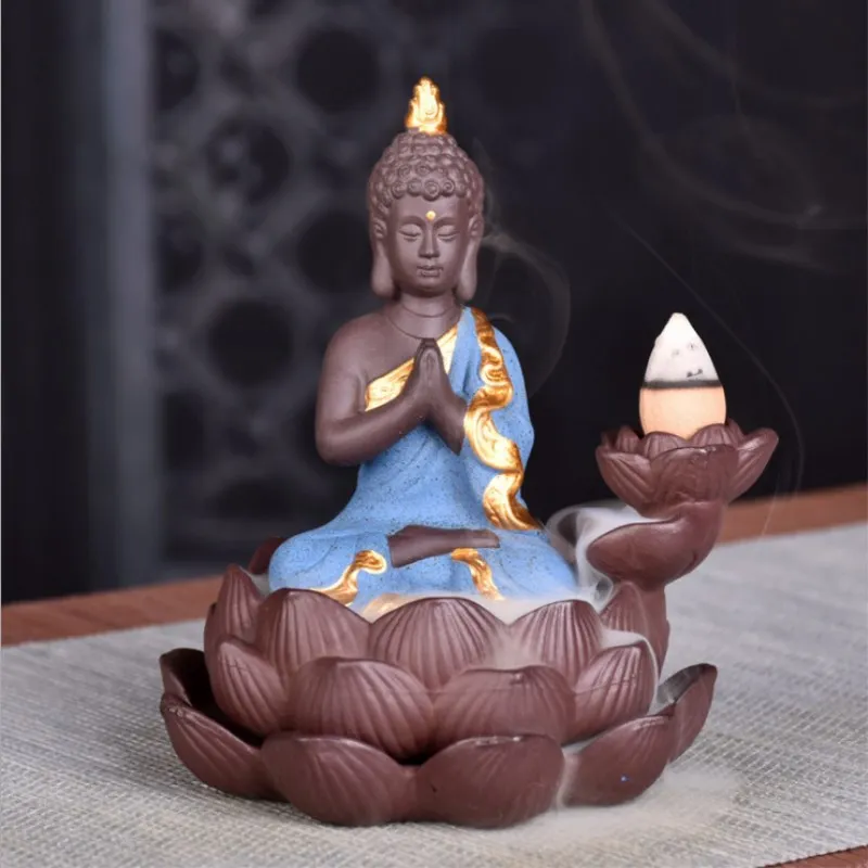

Buddha God Ganesha Backflow Incense Burner India Censer Holder Gifts Meditation Ornaments Home Office Decoration Crafts