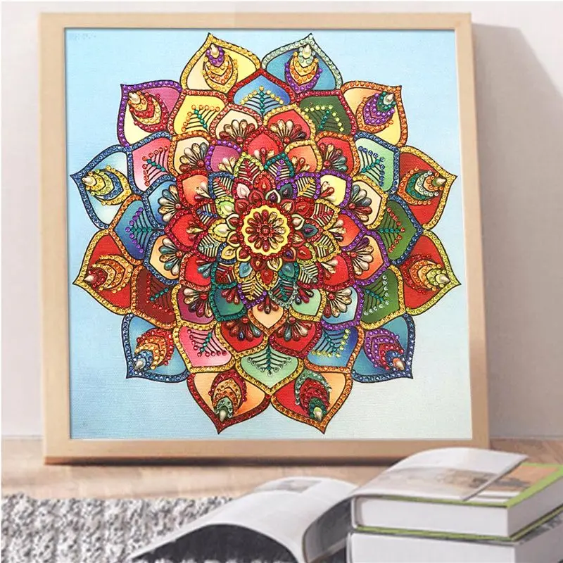 Colorful Flower 5D Special Shaped Diamond Painting Embroidery Needlework Rhinestone Crystal Cross Craft Stitch Kit DIY
