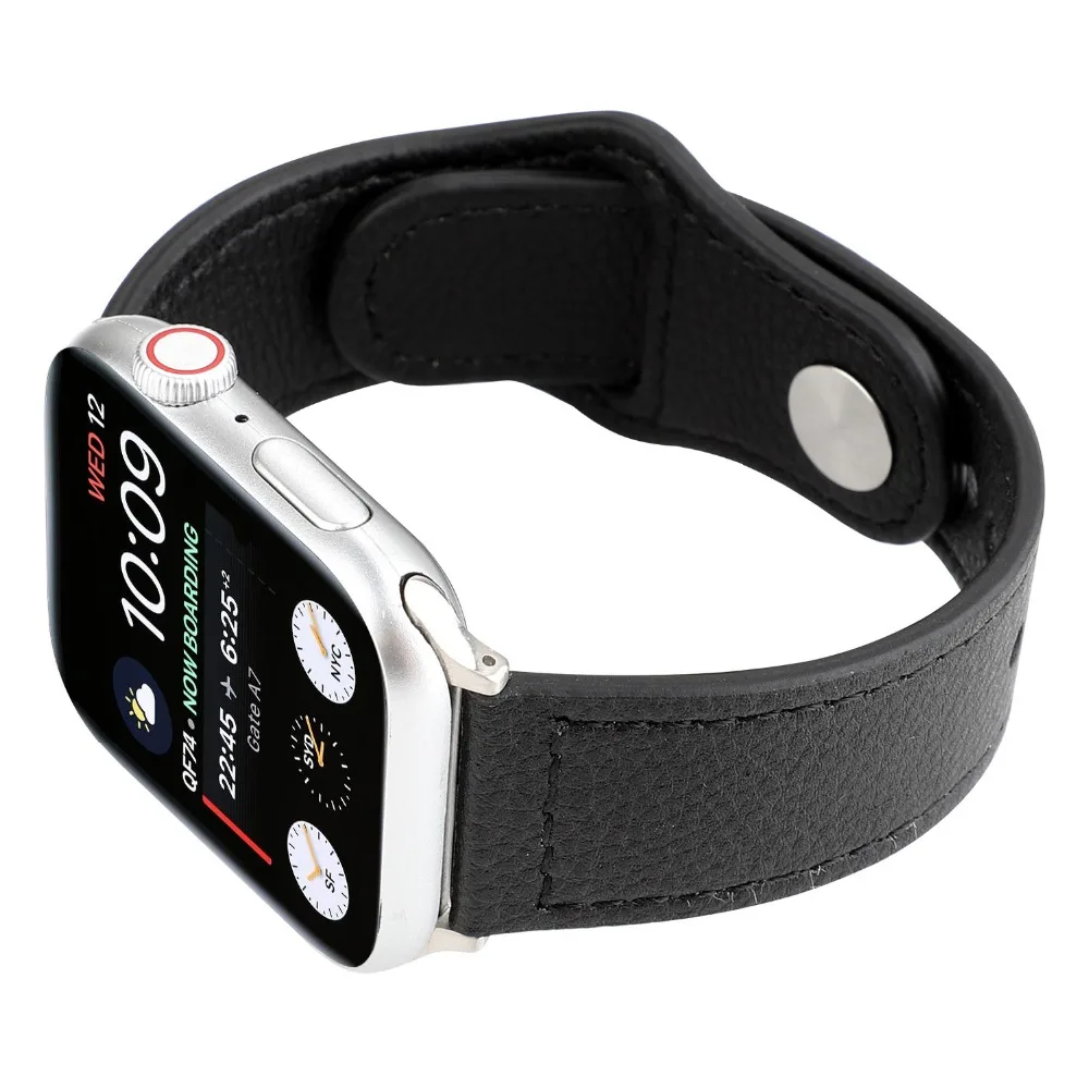 Модный ремешок с застежкой для Apple Watch 38 мм 40 мм 42 мм 44 мм кожаный ремешок для Iwatch серии 1 2 3 4 кожаный ремешок для часов