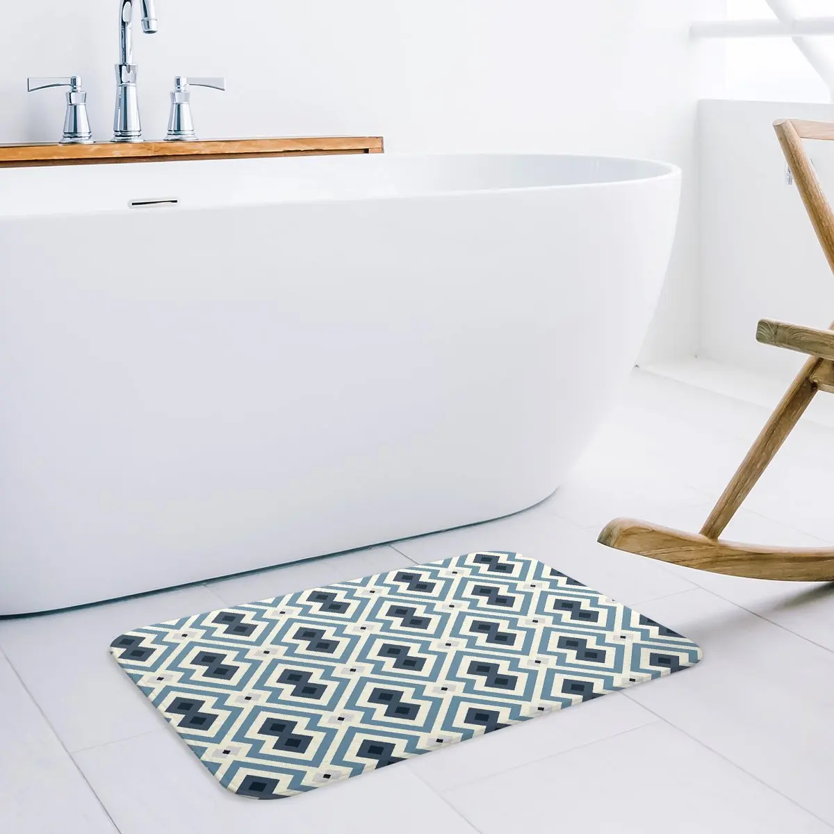 Ретро геометрическим принтом двери Коврики Добро пожаловать вход Indoor/Открытый