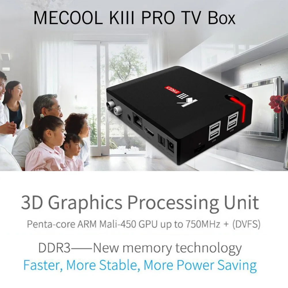 MECOOL KIII PRO Smart TV Box Amlogic S912 S2 T2 DVB Восьмиядерный Android 6 0 3G RAM 16G ROM Bluetooth 4 телеприставка