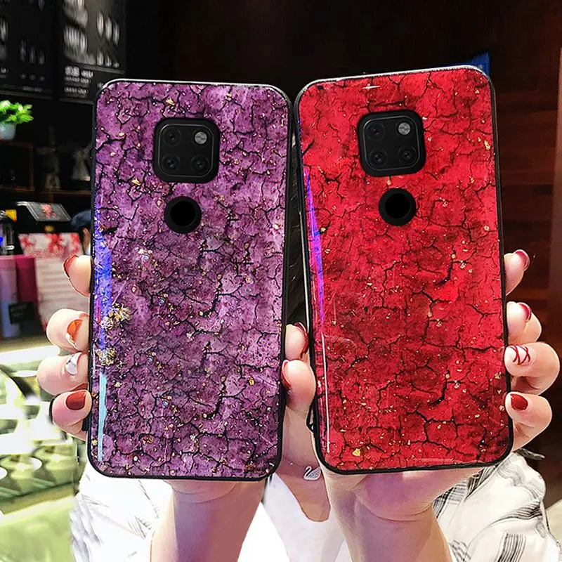 Мраморный чехол для Huawei mate20 p20 mate10 pro p10plus роскошный блестящий Мягкий силиконовый