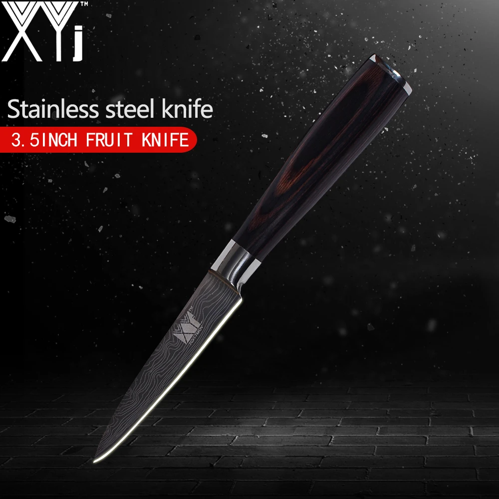 XYj кухонный нож из высокоуглеродистой нержавеющей стали Ножи Имитация дамасских