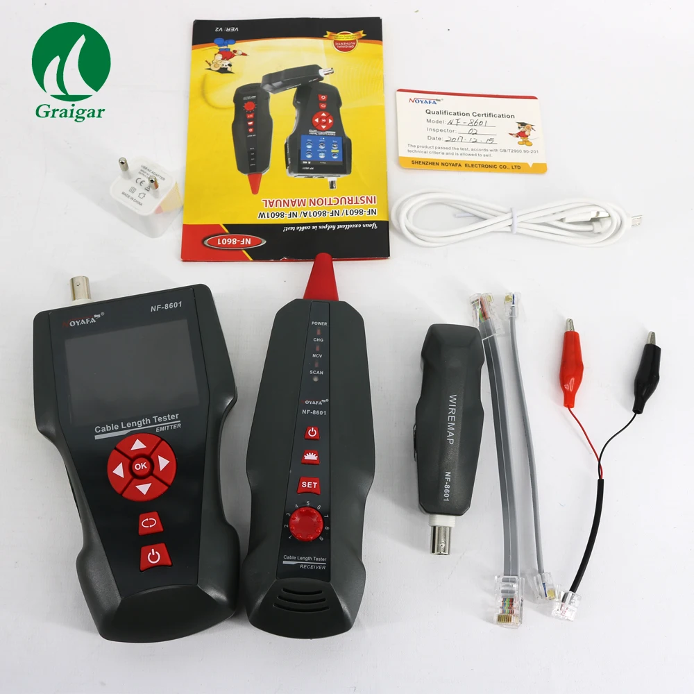 Multifunctional NOYAFA NF-8601 LAN Network Cable Tester for Diagnose Tone BNC POE/PING RJ45 RJ11 Phone Wire Tracker + LCD LED |