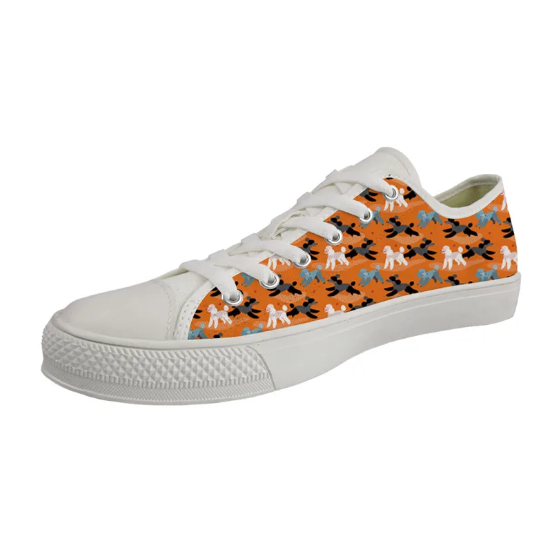 

Autumn Fashion Low-top Casual Flat Shoes Zapatos Planos Mujer 2021 Woman Shoe New Poodle Cute Pattern Printed Shoes For Woman