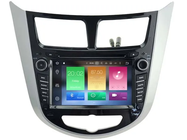 Android 8 0 автомобильный аудио dvd плеер для HYUNDAI VERNA/ACCENT/SOLARIS 2011 2016 gps мультимедиа