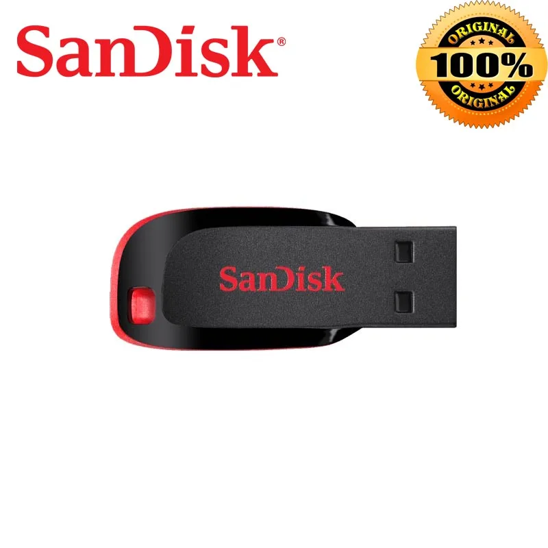 Подлинная SanDisk Cruzer Fit CZ50 USB флэш-накопитель 128 Гб 64 ГБ 32 ГБ USB 2,0 флеш-накопитель карта памяти мини-накопитель s 16 ГБ 8 ГБ U диск