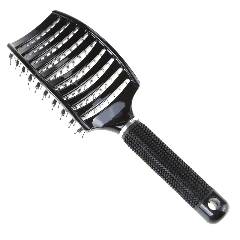 Парикмахерская Антистатическая расческа для волос Массажная щетка частицы