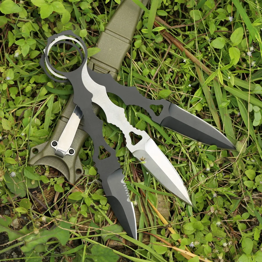Karambit D2 Сталь тактический EDC инструменты бабочка фиксированный нож Открытый Охота Кемпинг выживания карманные Прямые ножи ABS оболочка
