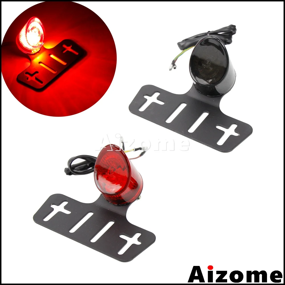 

Universal Motorcycle Emark E11 LED Taillight Brake Tail Light For Harley Honda Yamaha License Plate Bracket Rear Stop Lamp
