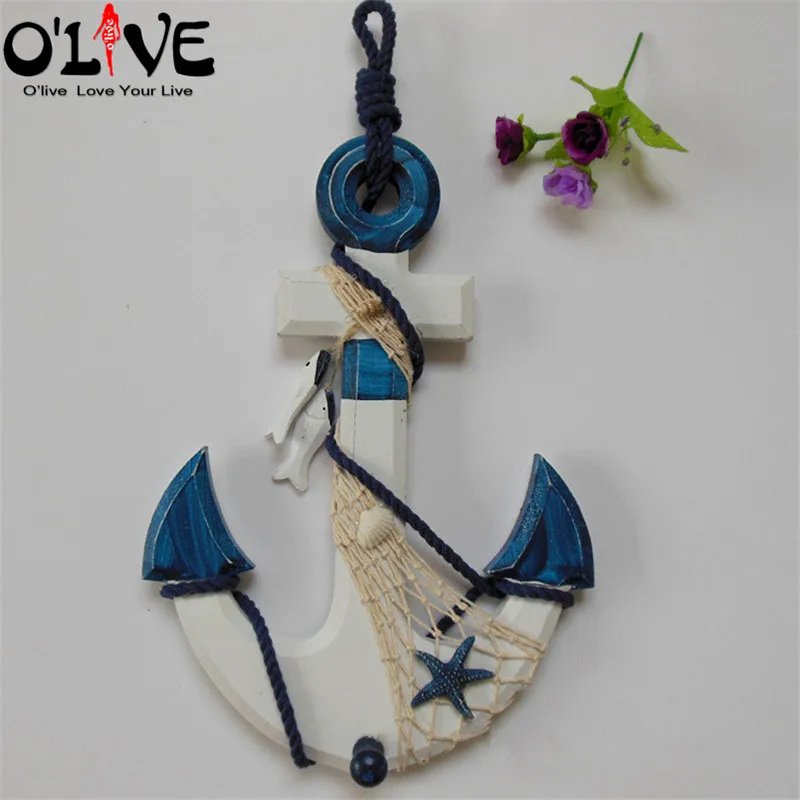 Деревянные Якоря украшение винтажный домашний декор Морской стиль