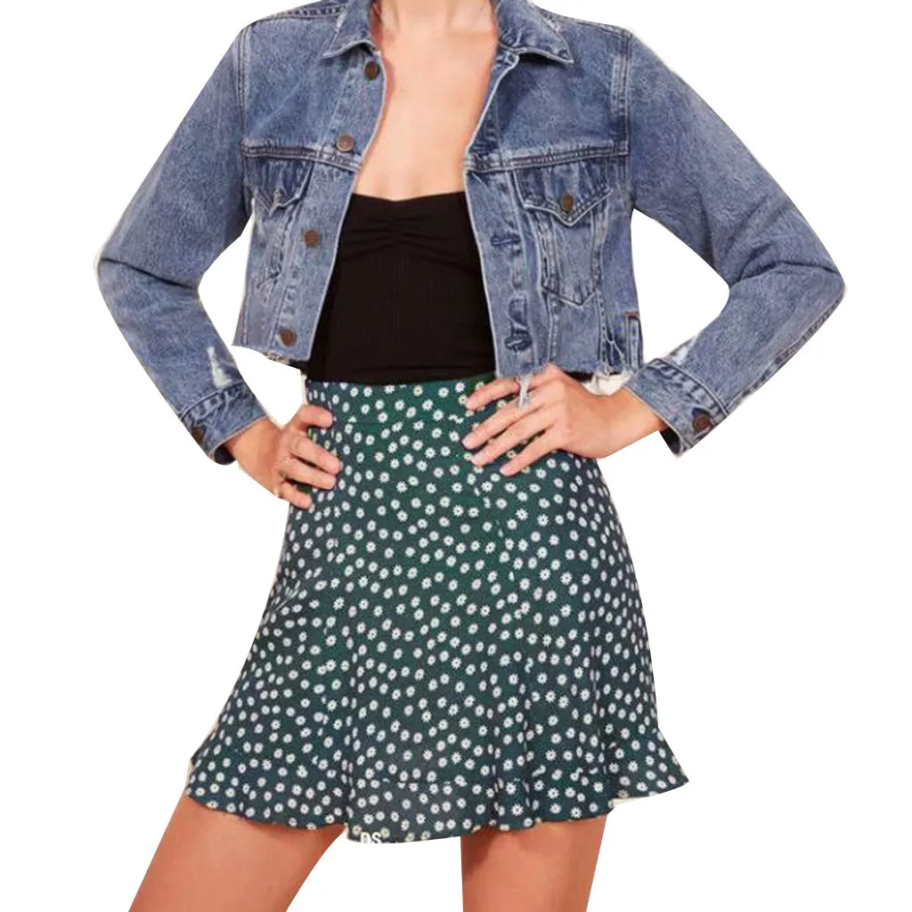 Women's Skirt Skirts faldas jupe femme shein saia Printed Bandage Mini Wrap Short Beach Party Summer #50 | Женская одежда
