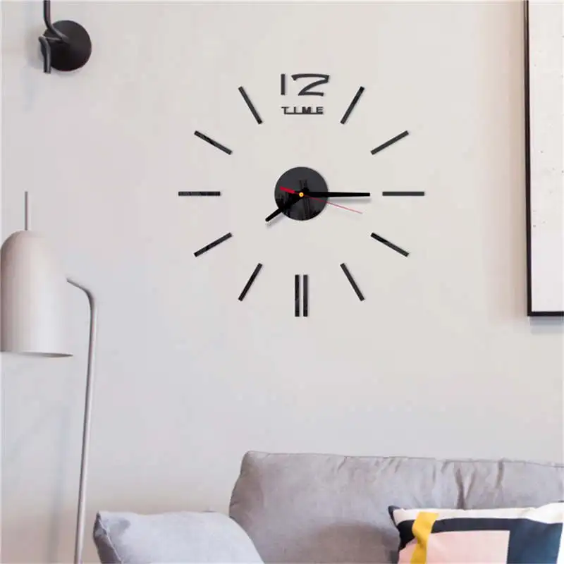 40 см самоклеющиеся ПВХ Кухня DIY 3D съемные настенные наклейки Дети Детская домашний декор Фреска Искусство смешные DIY бесшумные часы 19Apr1