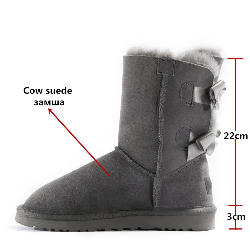 FEDONAS/Женская обувь из натуральной кожи до середины икры Женские теплые шерстяные