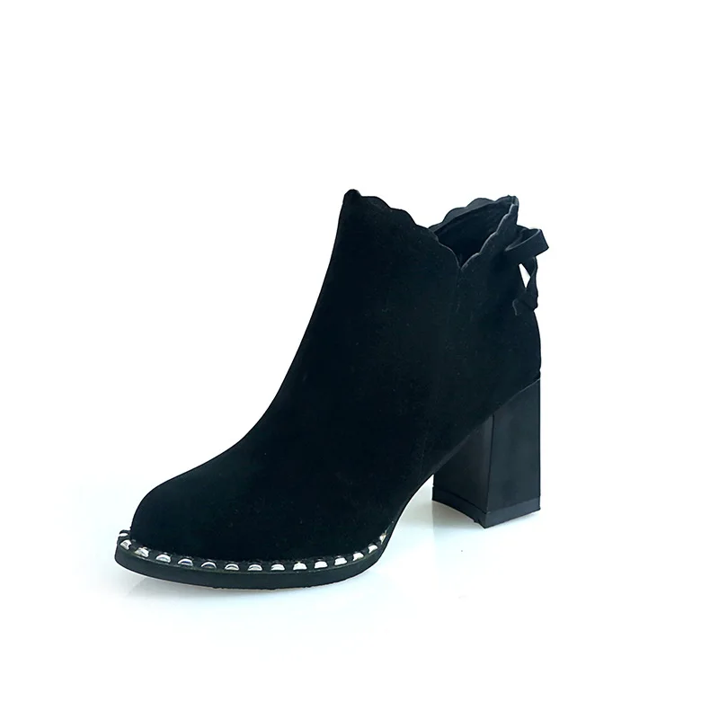 2018 черные сапоги сохраняющие тепло удобная женская обувь модная женские зимние