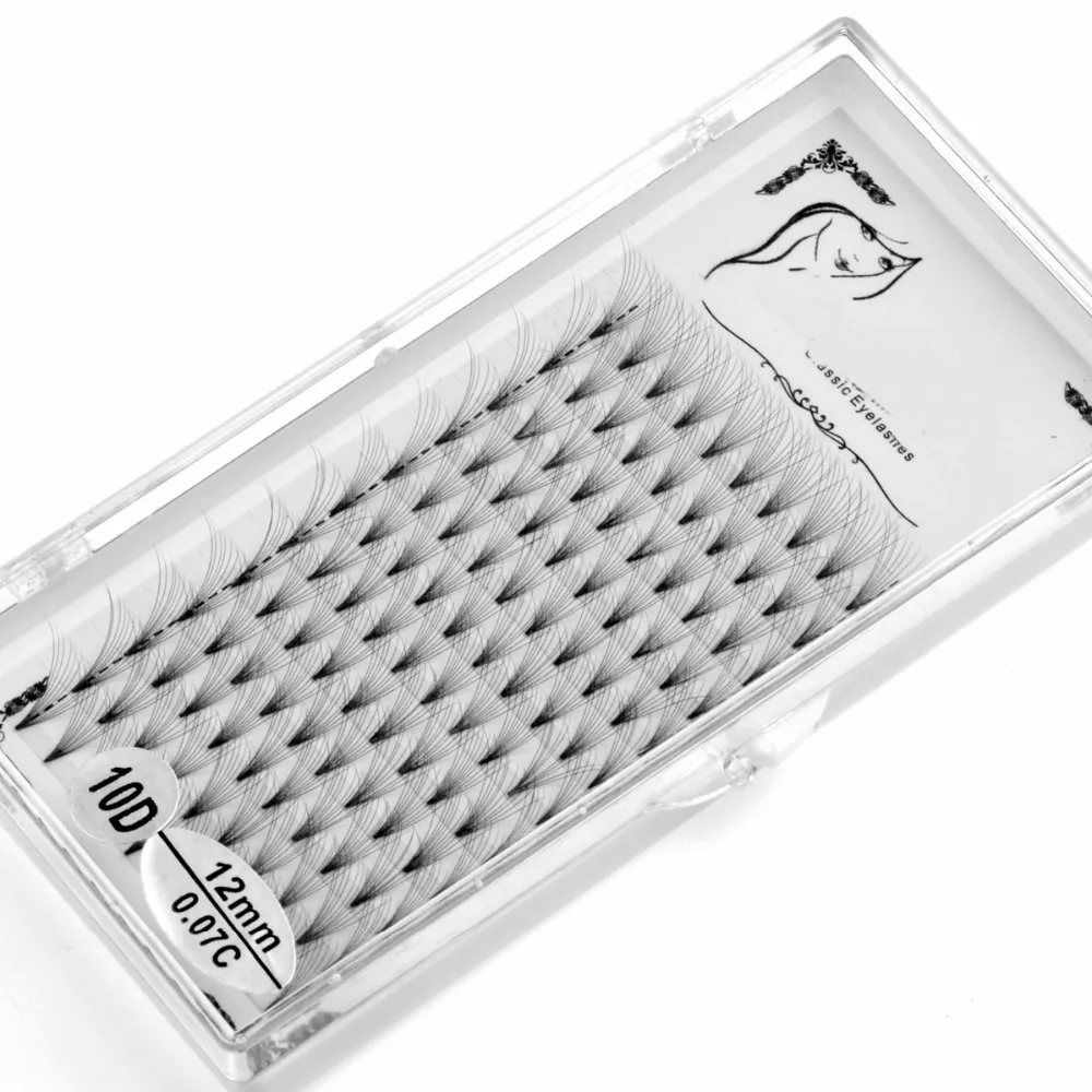 3D-10D Russian Volume Eyelashes Extension Short Stem Pre made Fans C D curl Mink Lash Hot Selling Eyelash Individual Extensions