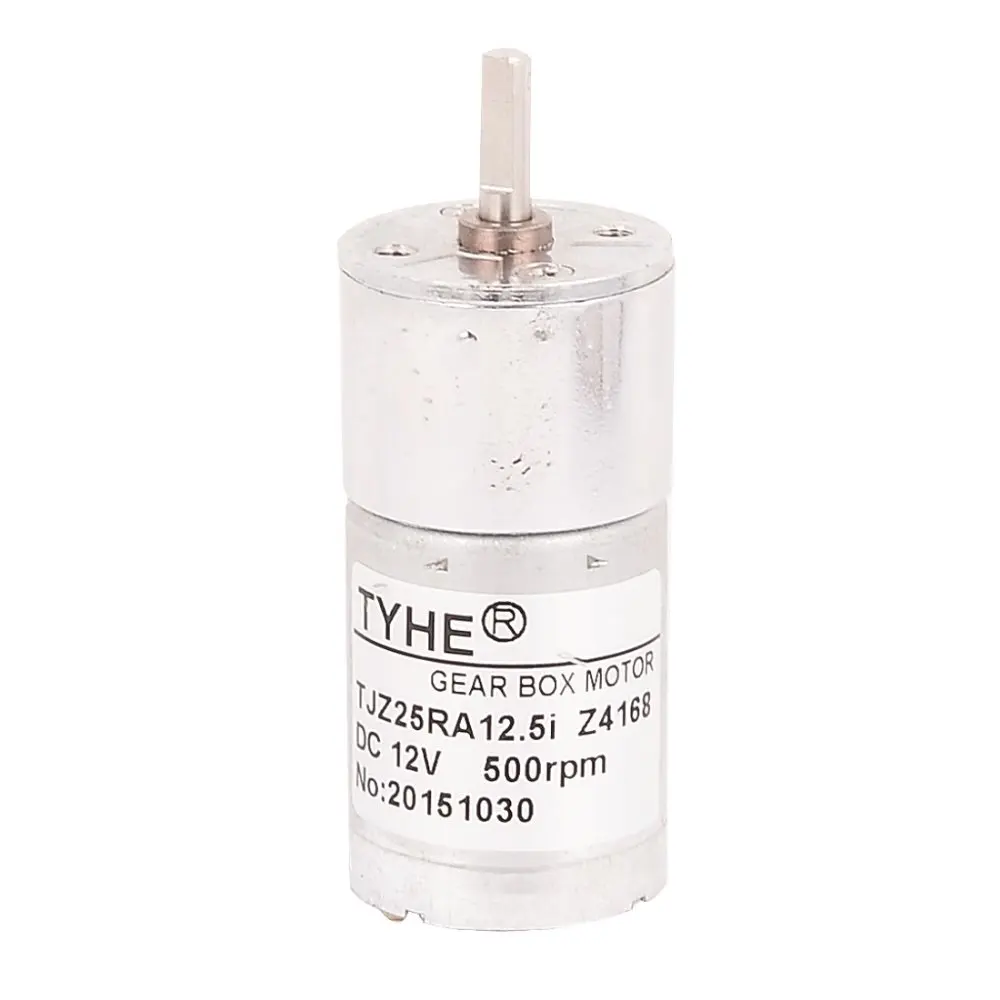 Uxcell DC 12V 500RPM Высокий крутящий момент низкая скорость припоя Цилиндрическая
