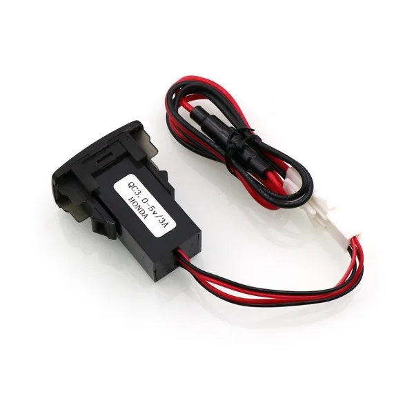 Автомобильное зарядное устройство USB с двумя портами usb и быстрой зарядкой QC 3,0 для смартфонов для Honda civic CR-V