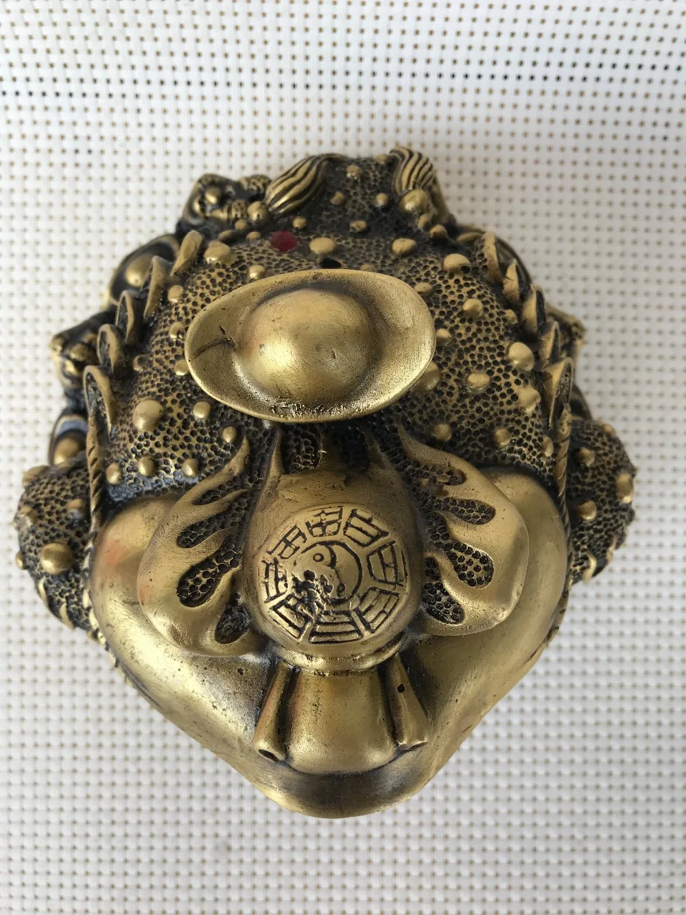 Fine pure copper toad statue wealth Feng Shui town house home decoration crafts high 5.655 inches | Дом и сад