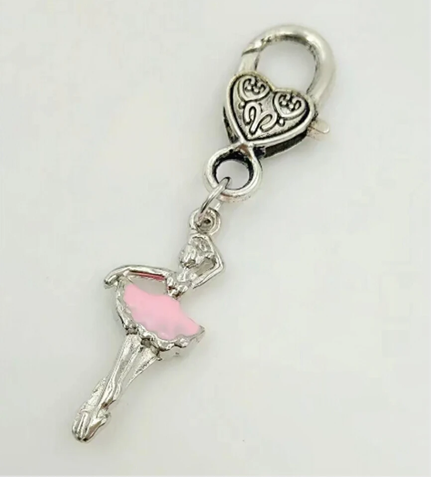Эмаль брелок в виде балерины для ключей сумка кольцо с сумочкой пара