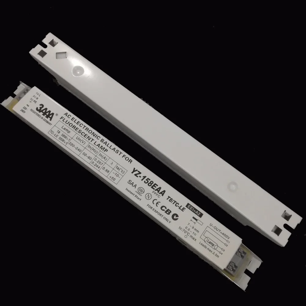 3AAA YZ-158EAA 55-60 Вт 220-240 в стандарт ЭКГ мгновенный Запуск переменного тока электронный балласт для T8 58 Вт* 1 TC-LE 55 Вт* 1 люминесцентная лампа