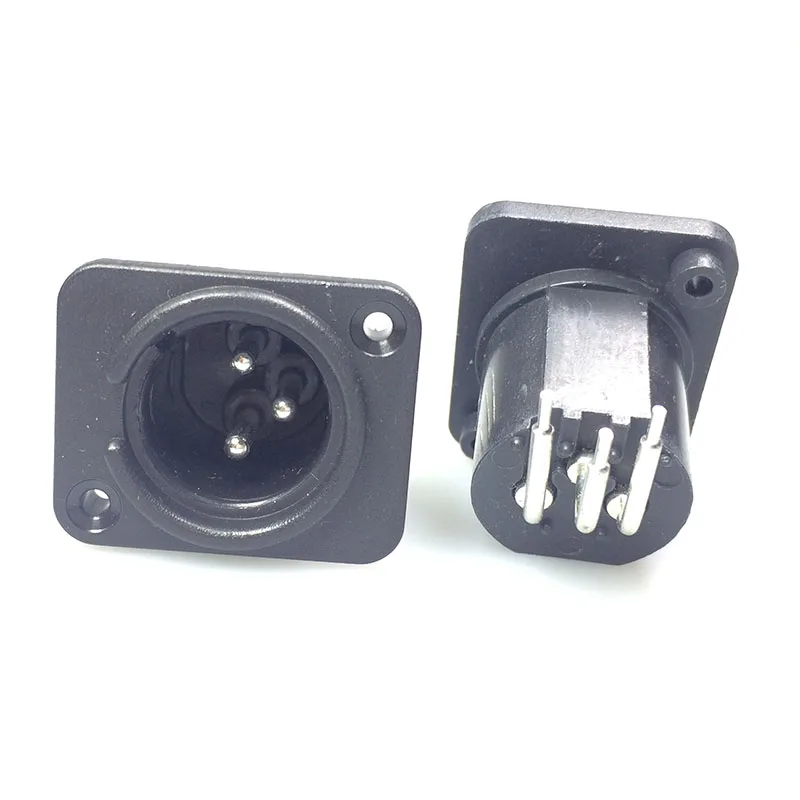 10 шт./лот Rigtht угол 3 Pin XLR штекер гнездо 3Pin Мужской и Женский Панель Крепление Шасси