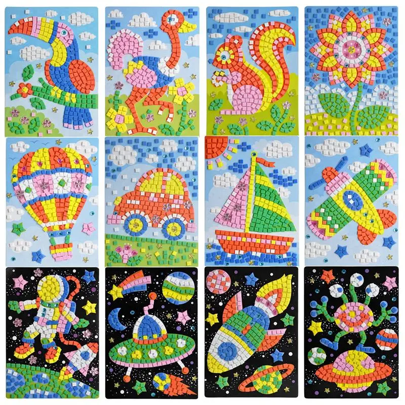3D наклейки для рукоделия пазлы из пены мозаика творческие Эва пазл детей